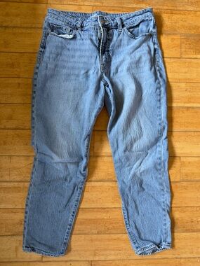 Light Wash High-Rise Straight Leg Jeans